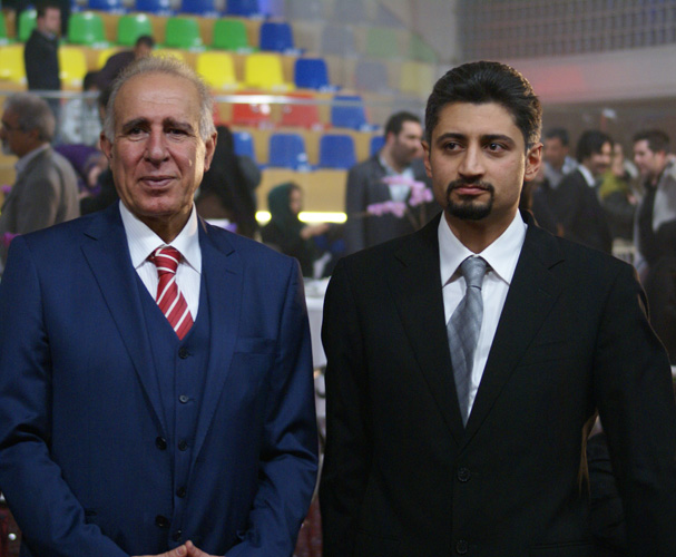 Fariborz Vadipoor (right) with Ali Hojabr, the host of the event. By Mateusz Jaworski