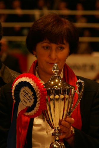 Anna Stefaniuk (Janów Podlaski Stud) with Pianissima's cup, by Krzysztof Dużyński