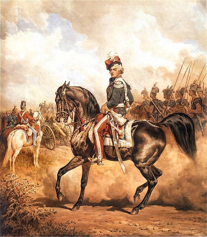 Eustachy Erazm Sanguszko w mundurze kawalerii narodowej (1794), obraz Juliusza Kossaka, 1871. Zdjęcie z archiwum Muzeum Okręgowego w Tarnowie