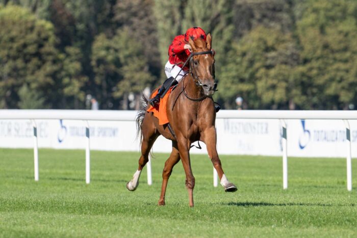 Orfea wygrała Oaks pod Szczepanem Mazurem "jak chciała" o 6 długości. Fot. Tor Służewiec